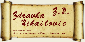 Zdravka Mihailović vizit kartica